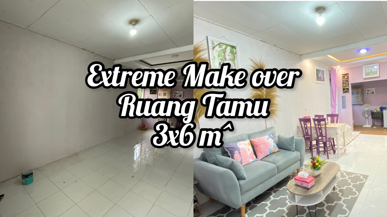 RENOVASI RUANG TAMU 3x6 M  | DEKOR RUANG TAMU MINIMALIS | SERBA BELI DI SHOPPE