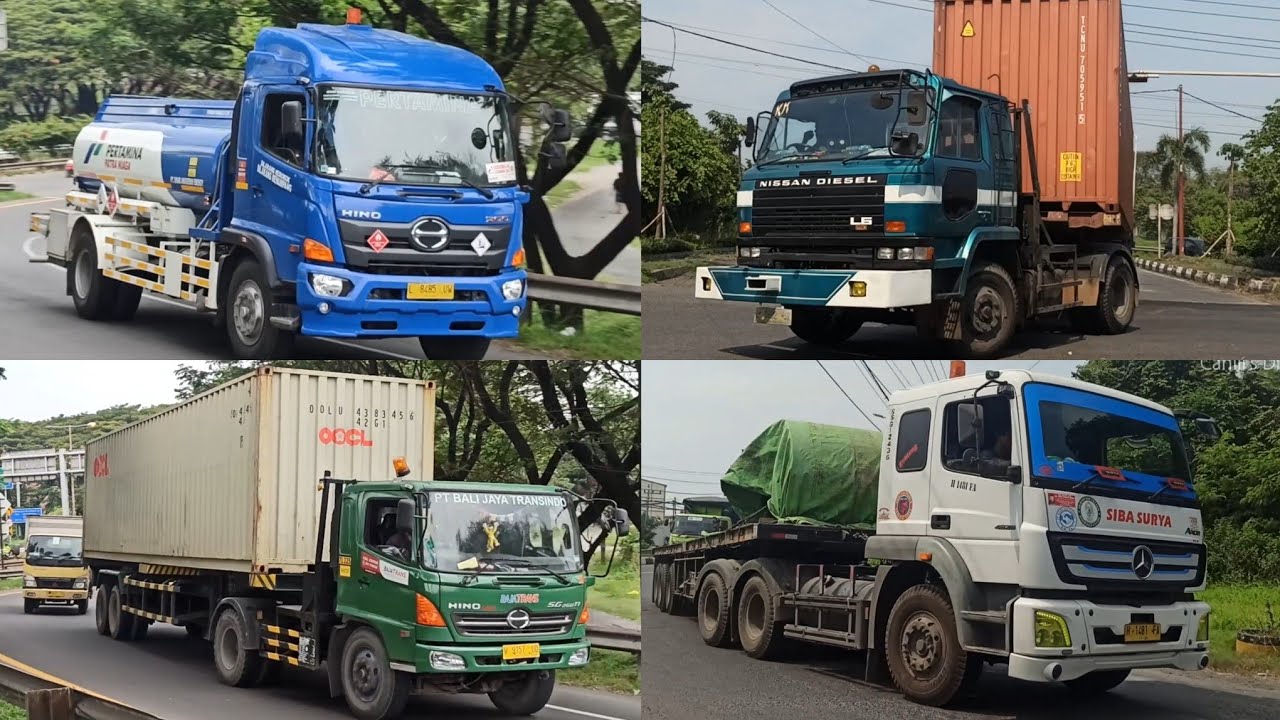 Truck Spotting Nissan Diesel Resona, Mercedes Benz Axor, Hino Ranger 500