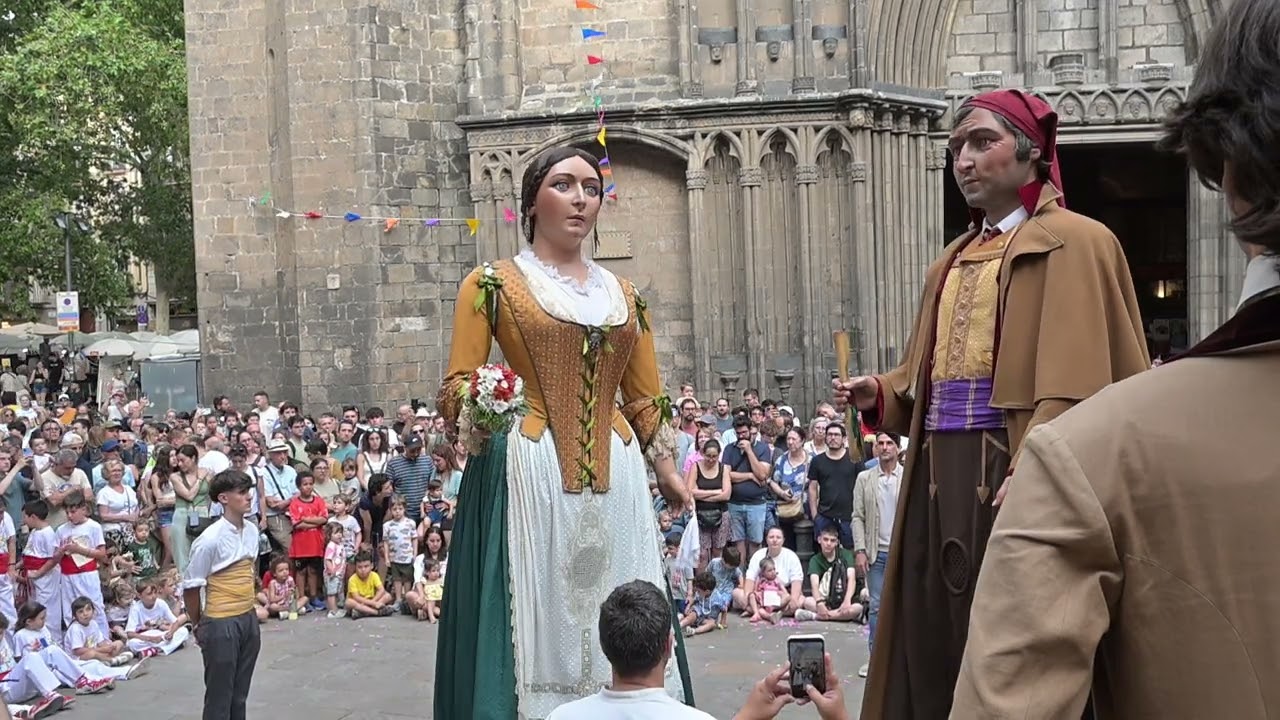 Gegants vells de Molins de Rei a les Quinquennals dels Gegants del Pi 2025 - Trobada de Centenaris