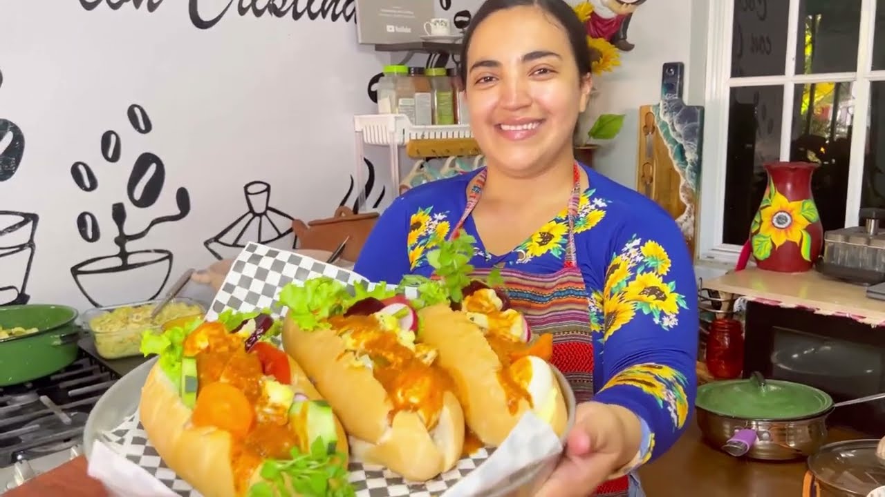 PANES CON POLLO Salvadoreños receta paso a paso