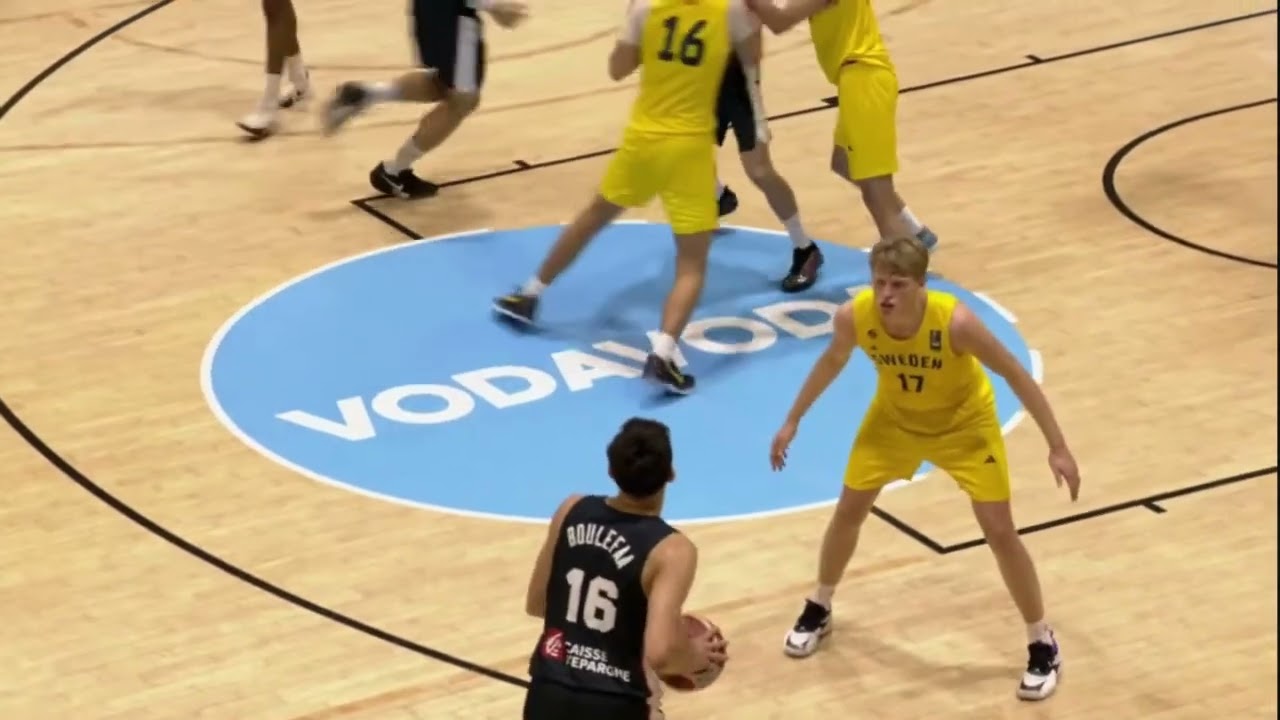 Jonas Boulefaa vs Sweden 🇸🇪 | 19 PTS in 18 MIN | 6’9” Power Forward Shows Range at U18 EuroBasket 🇫🇷