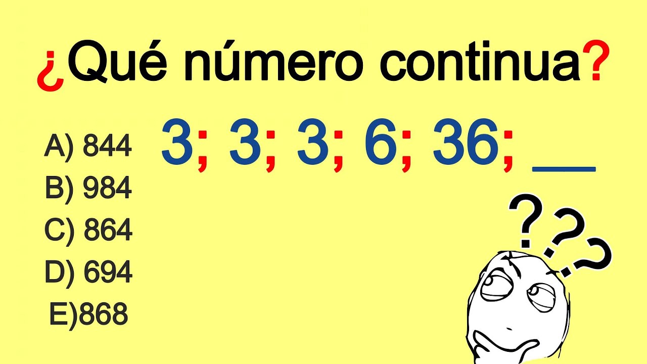 ¿Que número continua?  |Sucesiones 