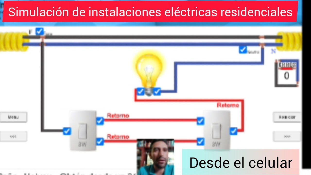 Simulaci&oacute;n de instalaciones el&eacute;ctricas residenciales DESDE TU CELULAR