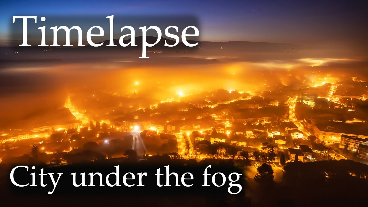 Amazing SUNRISE TIMELAPSE of a city under the fog