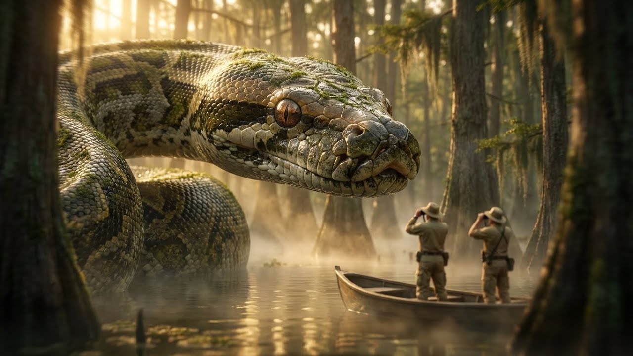 MONSTER PYTHON Survival: Escaping the FLOODED JUNGLE | Giant python, flooded jungle, python survival