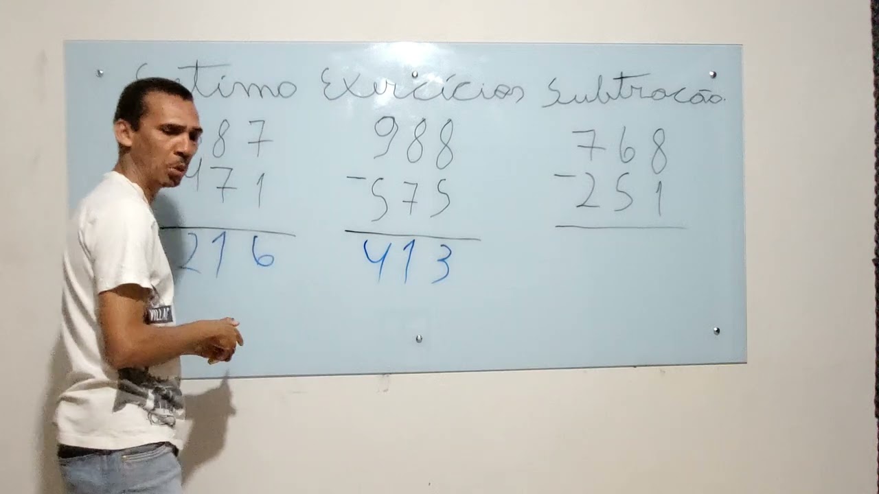 Sétimo Exercício Subtração.