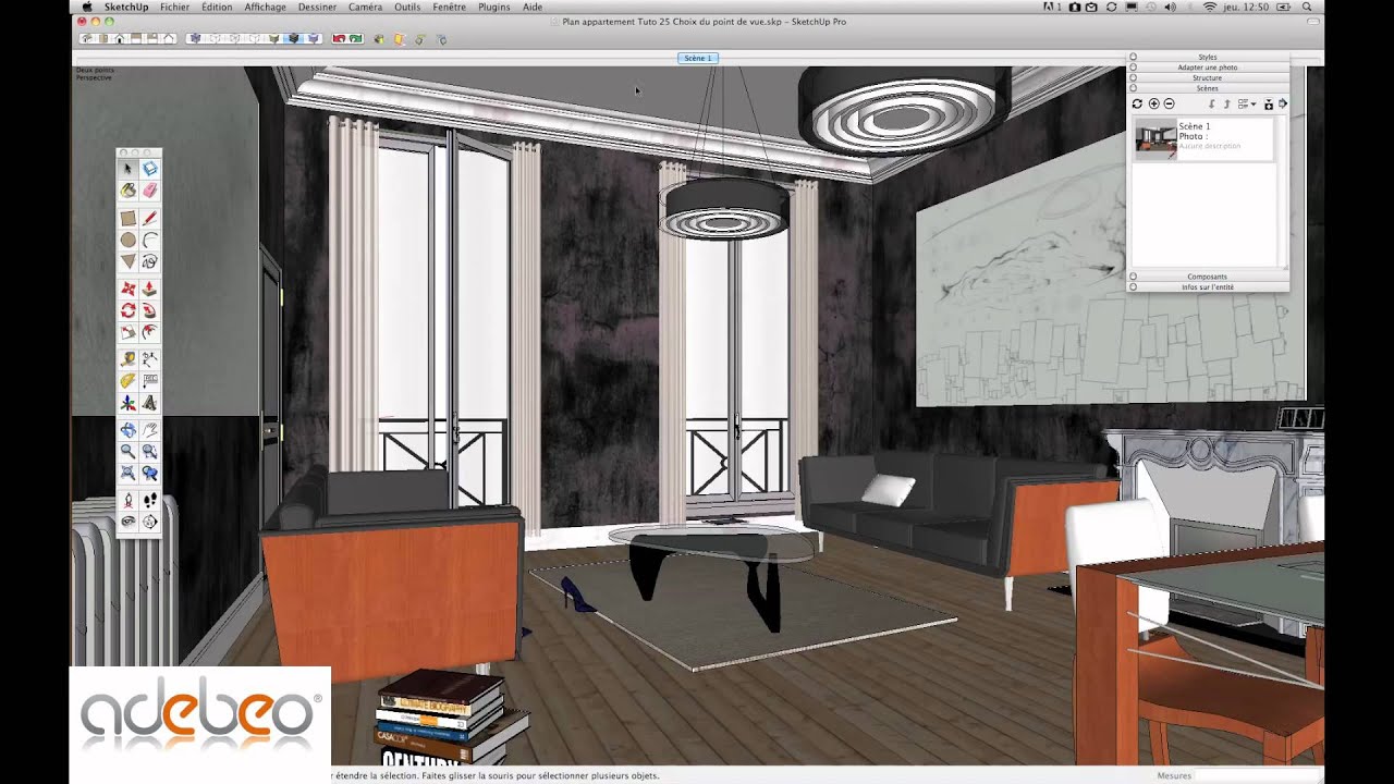 Tutoriel Sketchup - 27 - creation de scènes