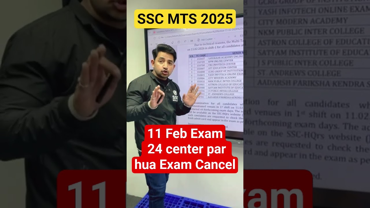 SSC MTS 11 Feb 24 center par hua exam cancel 🔥🔥 #shorts #sscmts2025 #sscexam