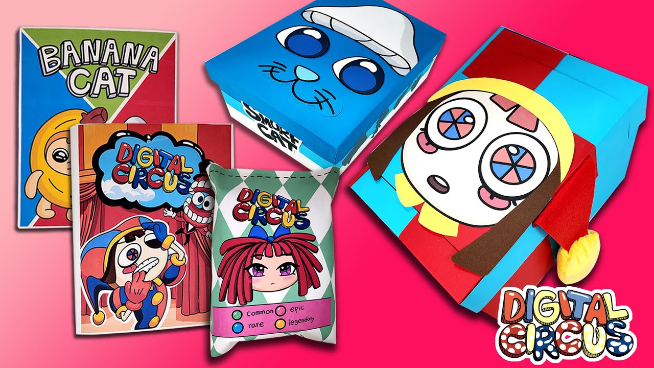DIY THE AMAZING DIGITAL CIRCUS GAME BOOK AND MYSTERY BOX / SMURF CAT MYSTERY BOX/UNBOXING@GLITCH