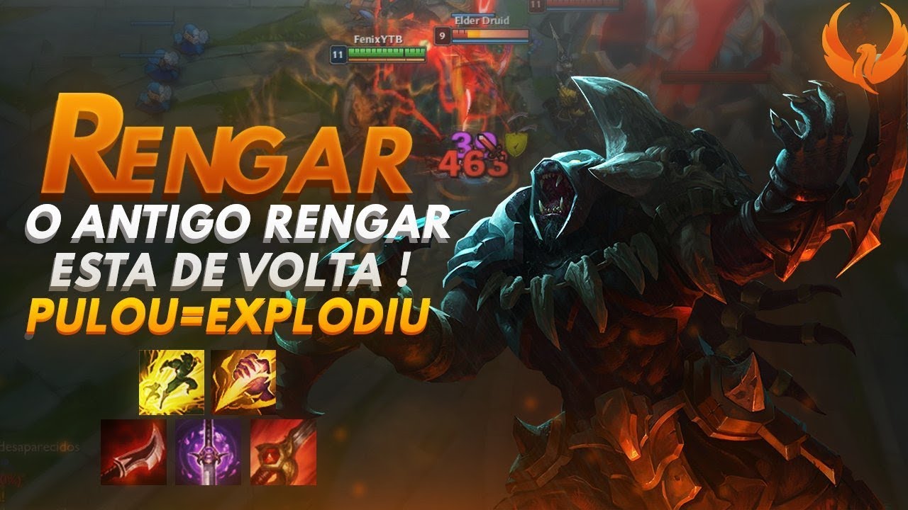 O ANTIGO RENGAR ESTÁ DE VOLTA! *PULOU=EXPLODIU* - RENGAR JUNGLE GAMEPLAY [PT-BR]