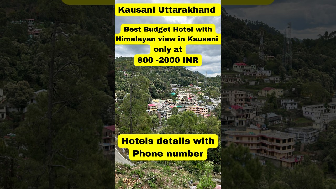 Kausani Uttarakhand में himalayan view के साथ hotel😍 under 1000 #shorts #youtubeshorts