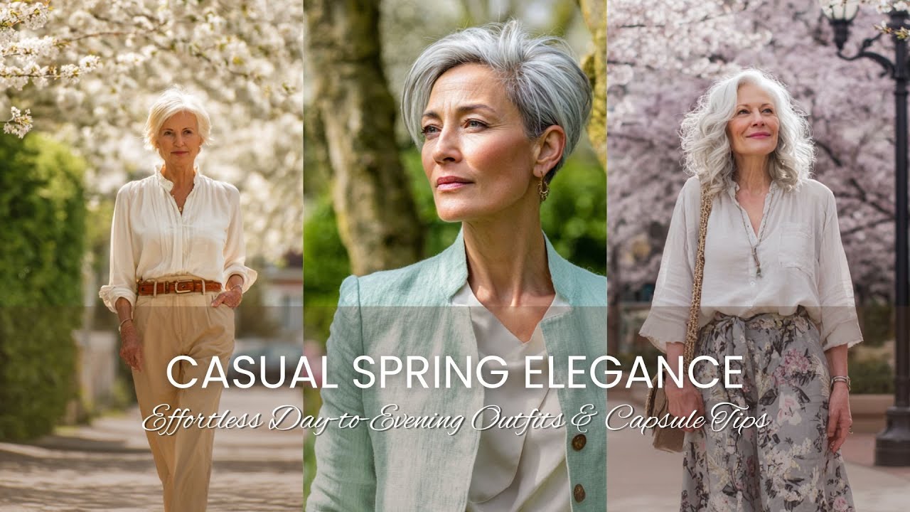 🌿 Casual Spring Elegance for 60+ 👗 Effortless Day-to-Evening Outfits & Capsule Tips