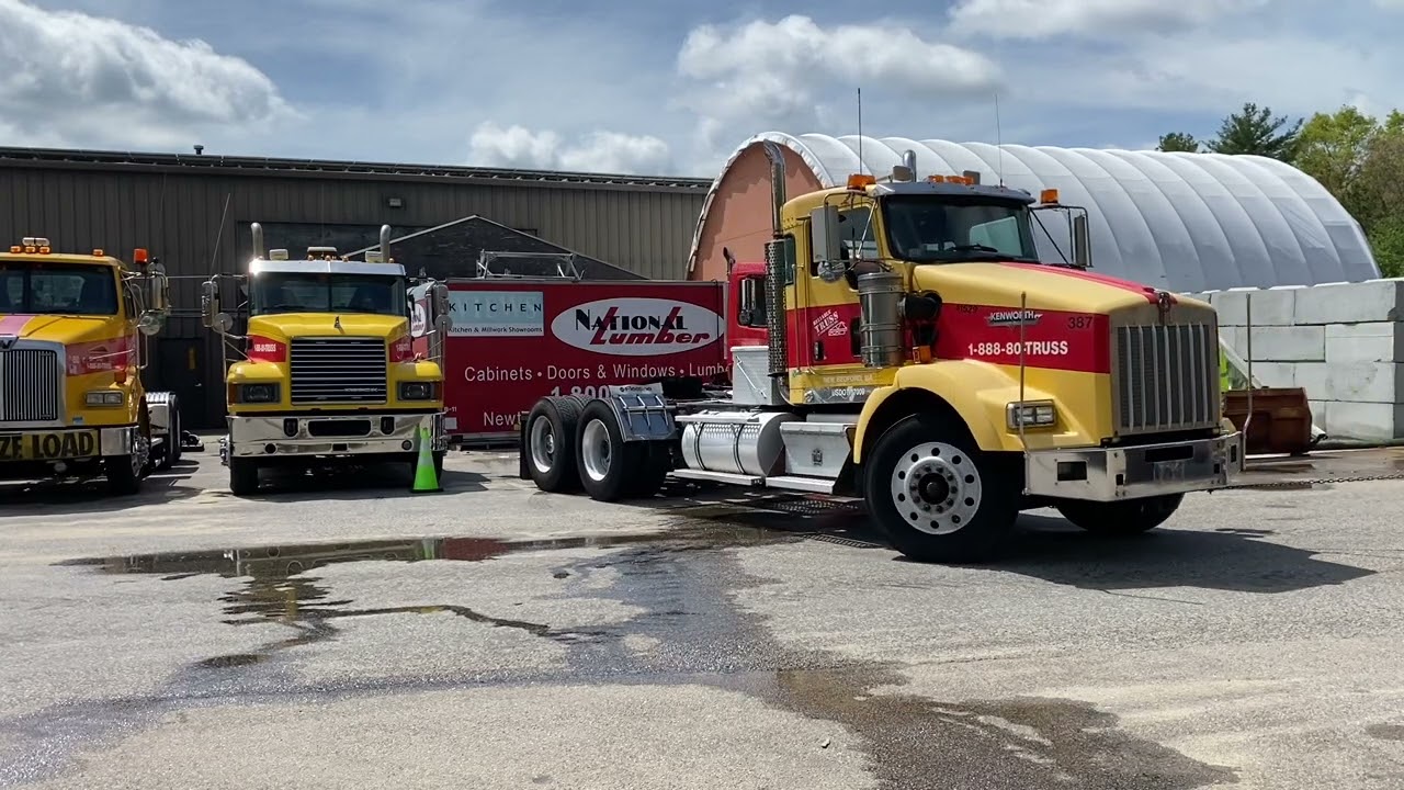 Loading a daycab semi, no reverse.
