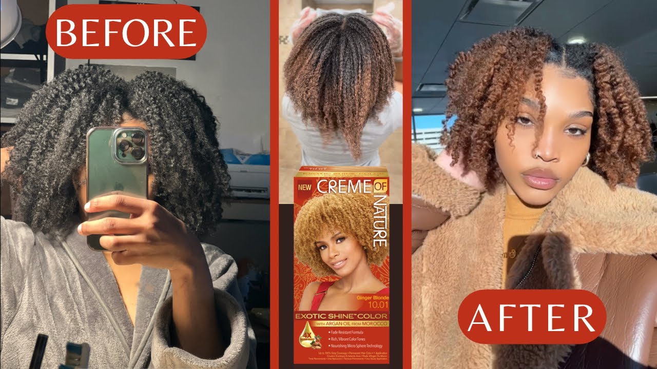Dyeing My Hair Ginger Blonde! | Cream of Nature Hair Dye Tutorial (Very Detailed!) + Styling