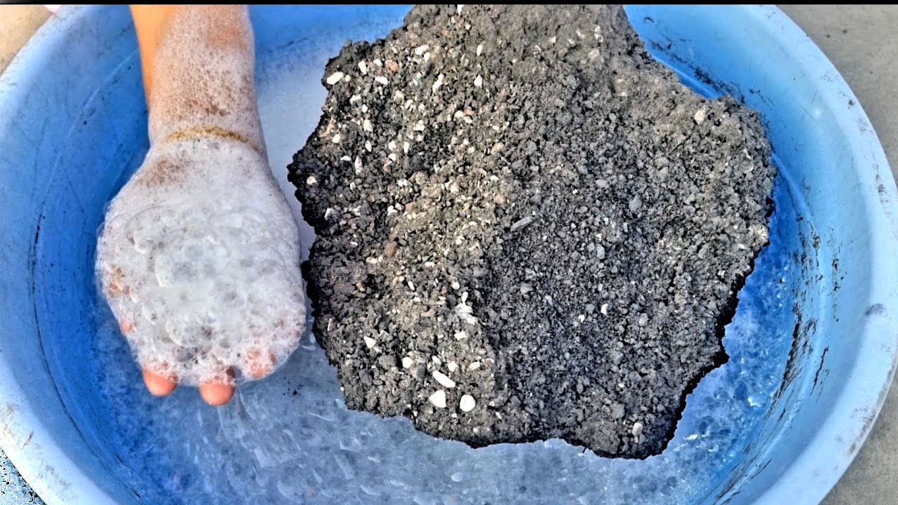ASMR: New Video 🖤🖤 Pure Gritty Charcoal Crumbling in Foamy Water 💦😍 Oddly Satisfying, Sleepaid