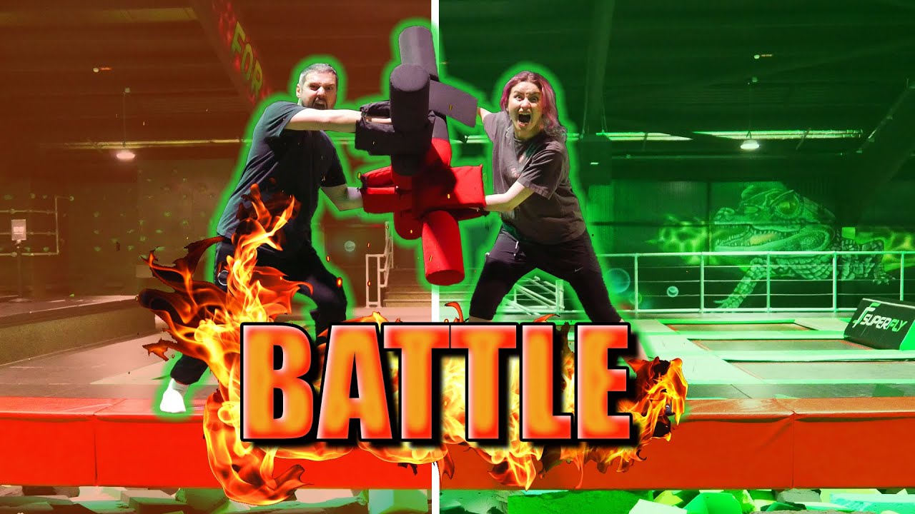 Trampolinpark PRÜGELEI! ohne Treten! Dania VS. Kaan