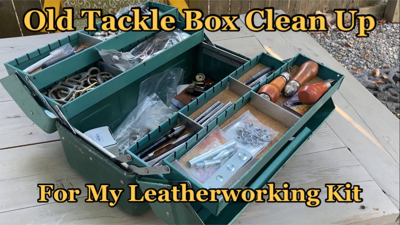 Vintage Grip Loc Tackle Box Cleaned Up And Used For My Leatherworking Tools