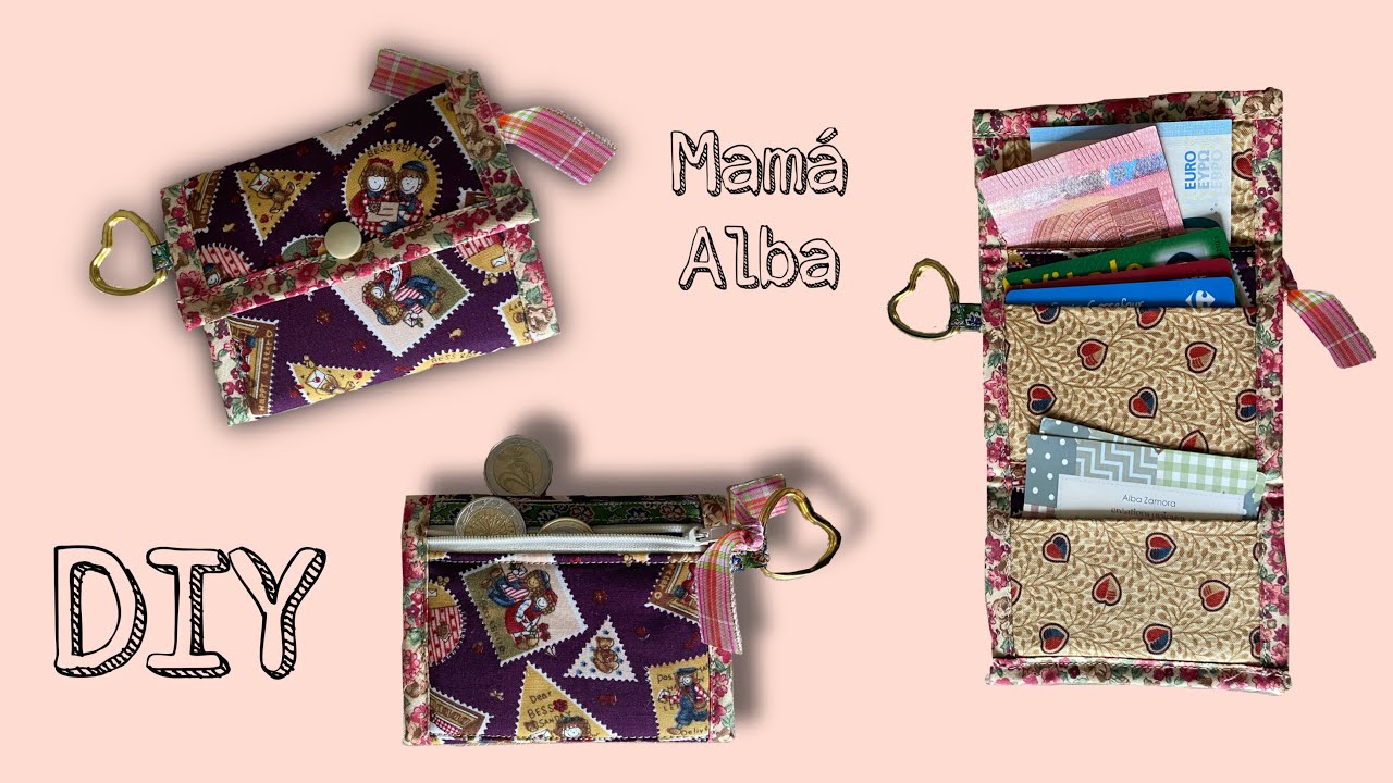 DIY |  MONEDERO, TARJETERO, BILLEtERA F&Aacute;CIL Y PASO A PASO | MAM&Aacute;