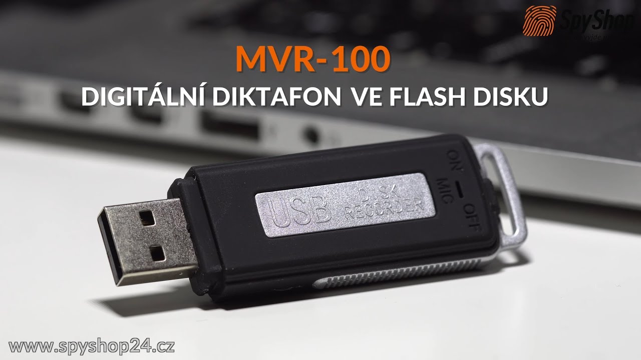 &Scaron;pion&aacute;žn&iacute; diktafon ve flash disku MVR-100 pro skryt&yacute; odposlech