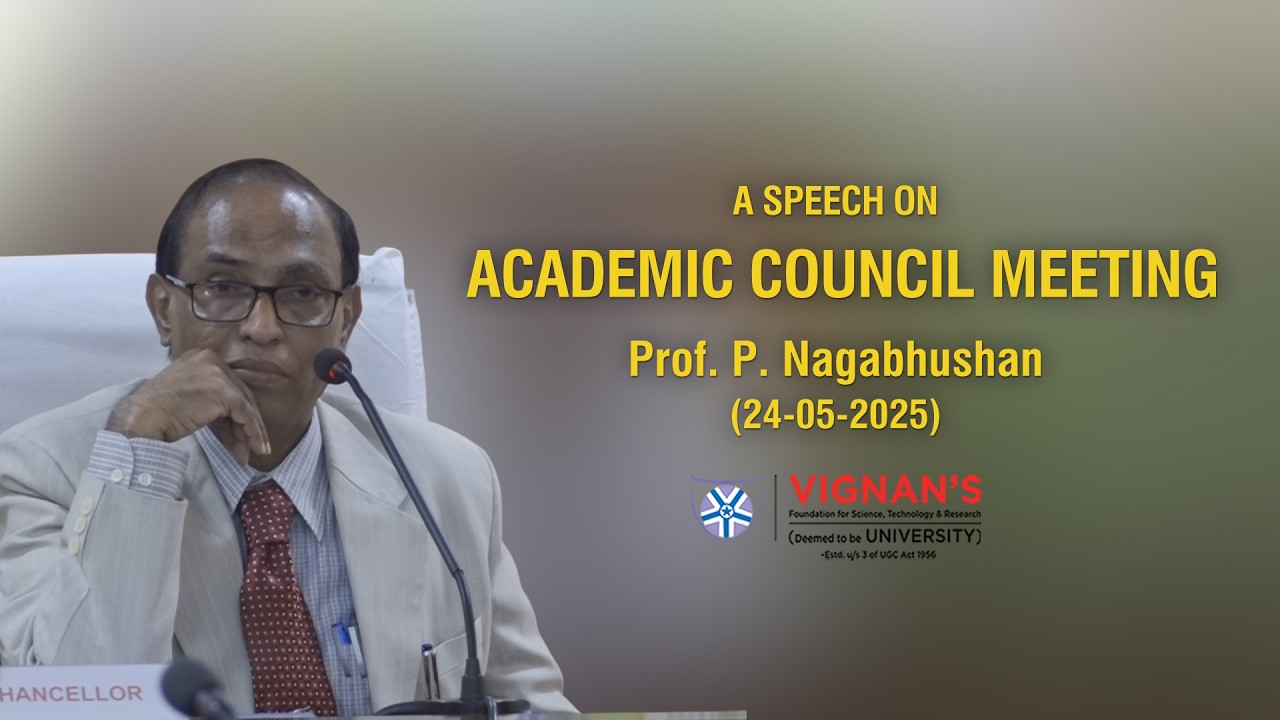 40th Academic Council Meeting | VC Prof. Nagabhushan on AICTE & PhD Programs