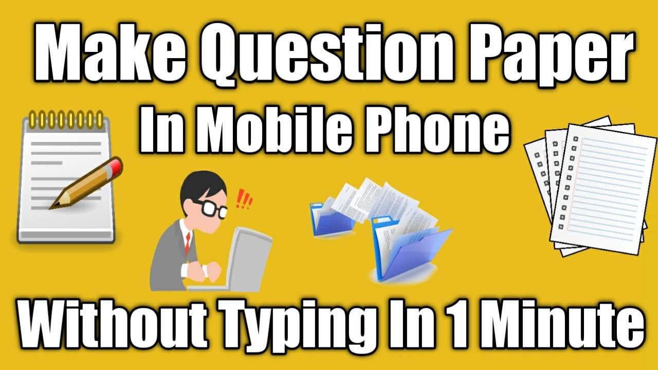 How To Make Question Paper In Phone  ||  Question Paper In Mobile