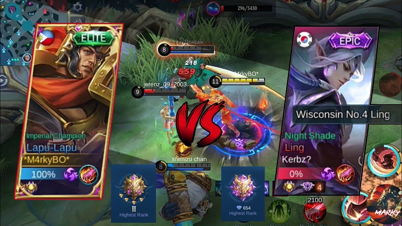 Top Senior Ling vs Top Junior Lapu Lapu Easy Win | Lapu Lapu Gameplay | By M4rkyBO |