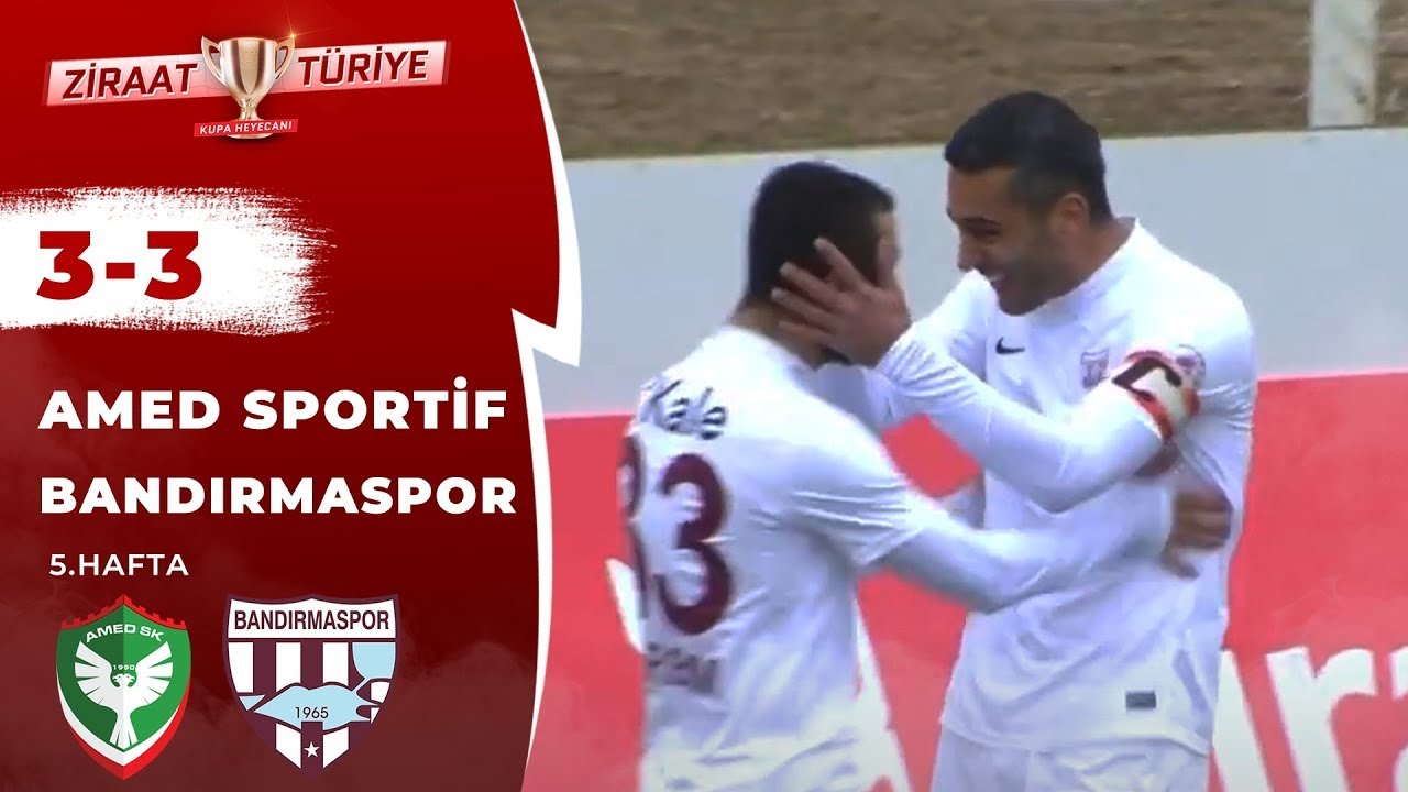 Amed Sportif  3-3 Bandırmaspor Maç Özeti (Ziraat Türkiye Kupası A Grubu 5.Hafta) 21.01.2016