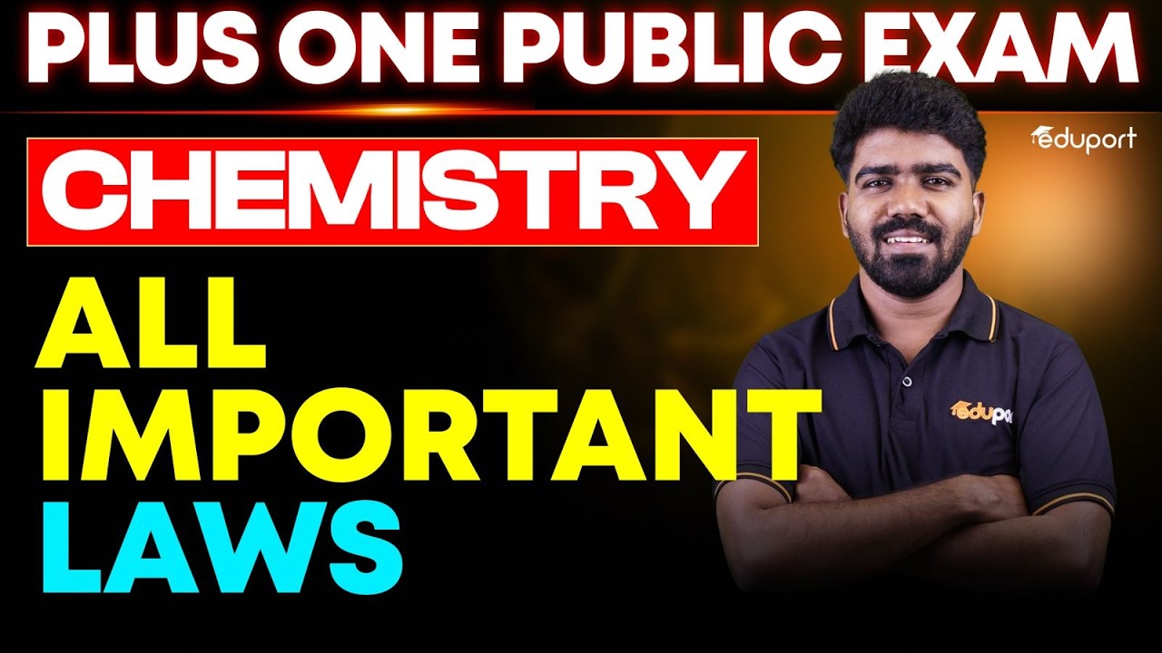 Plus One  Public Exam Chemistry All Important Laws  | Eduport