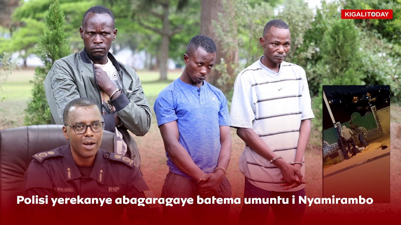 Polisi yerekanye abagaragaye batema umuntu i Nyamirambo