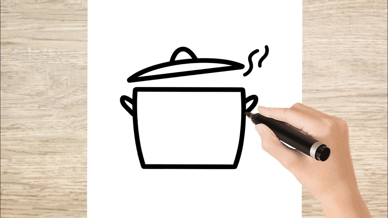 COMO DESENHAR UMA PANELA 🍲