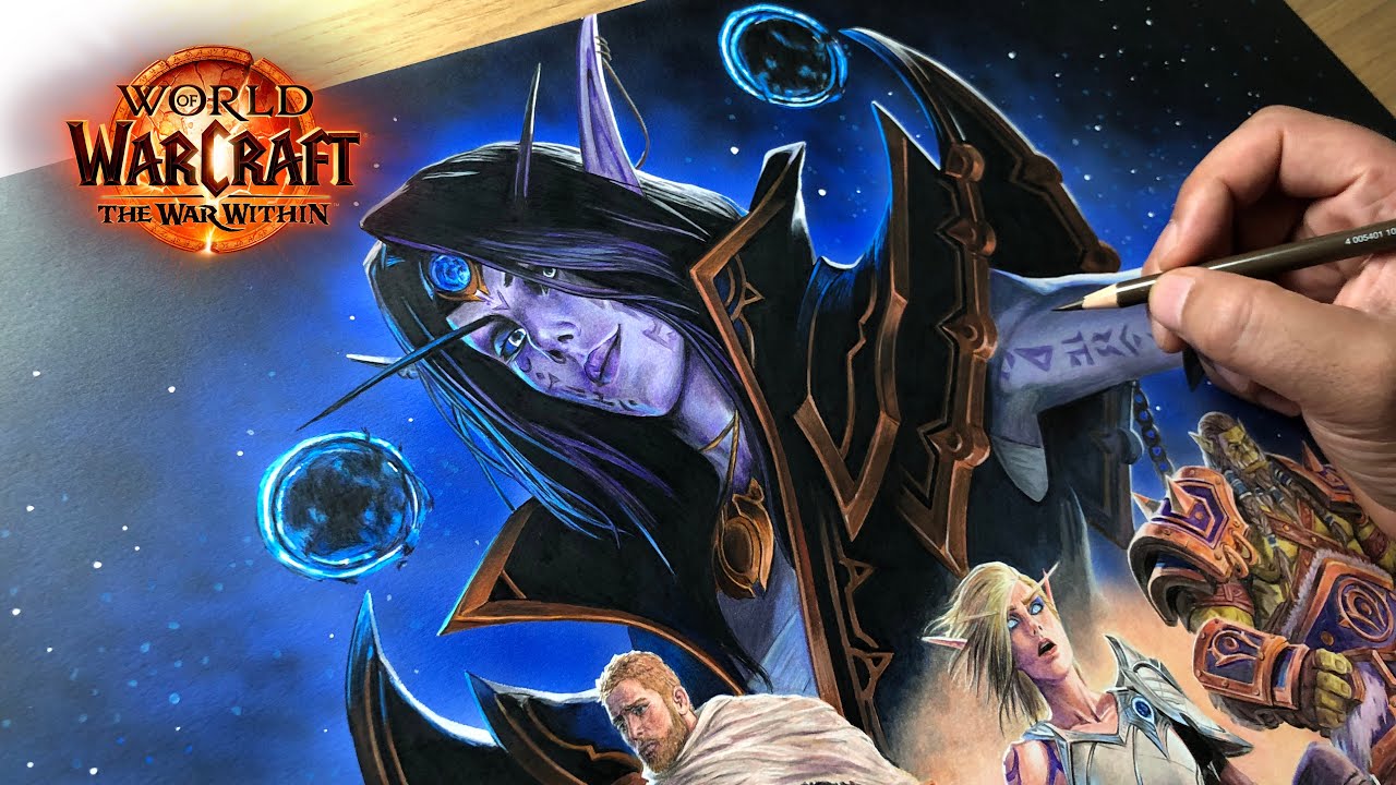 Drawing Xal’Atath – Epic World Of Warcraft Art (Step By Step Time-Lapse) 🎨🔥