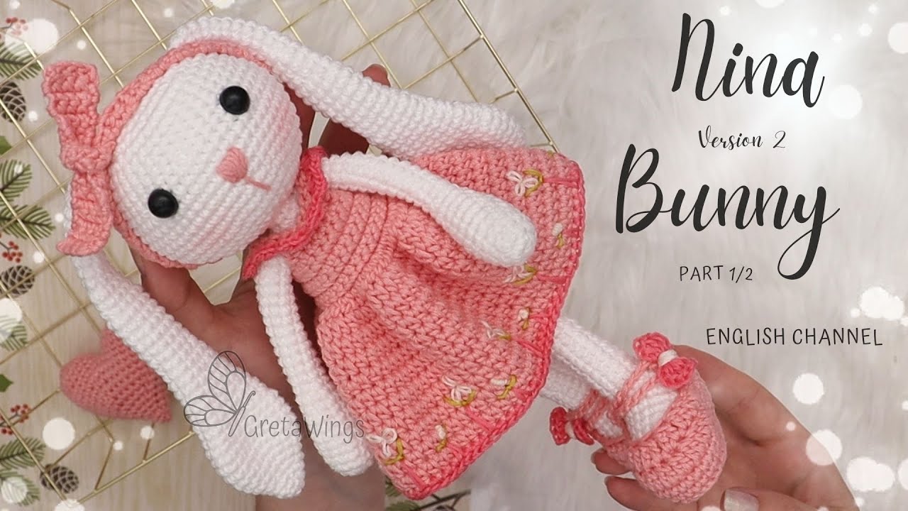 Bunny Nina Part 1/2 Amigurumi Crochet tutorial-Sub 🇺🇸🇪🇸/ GretaWings