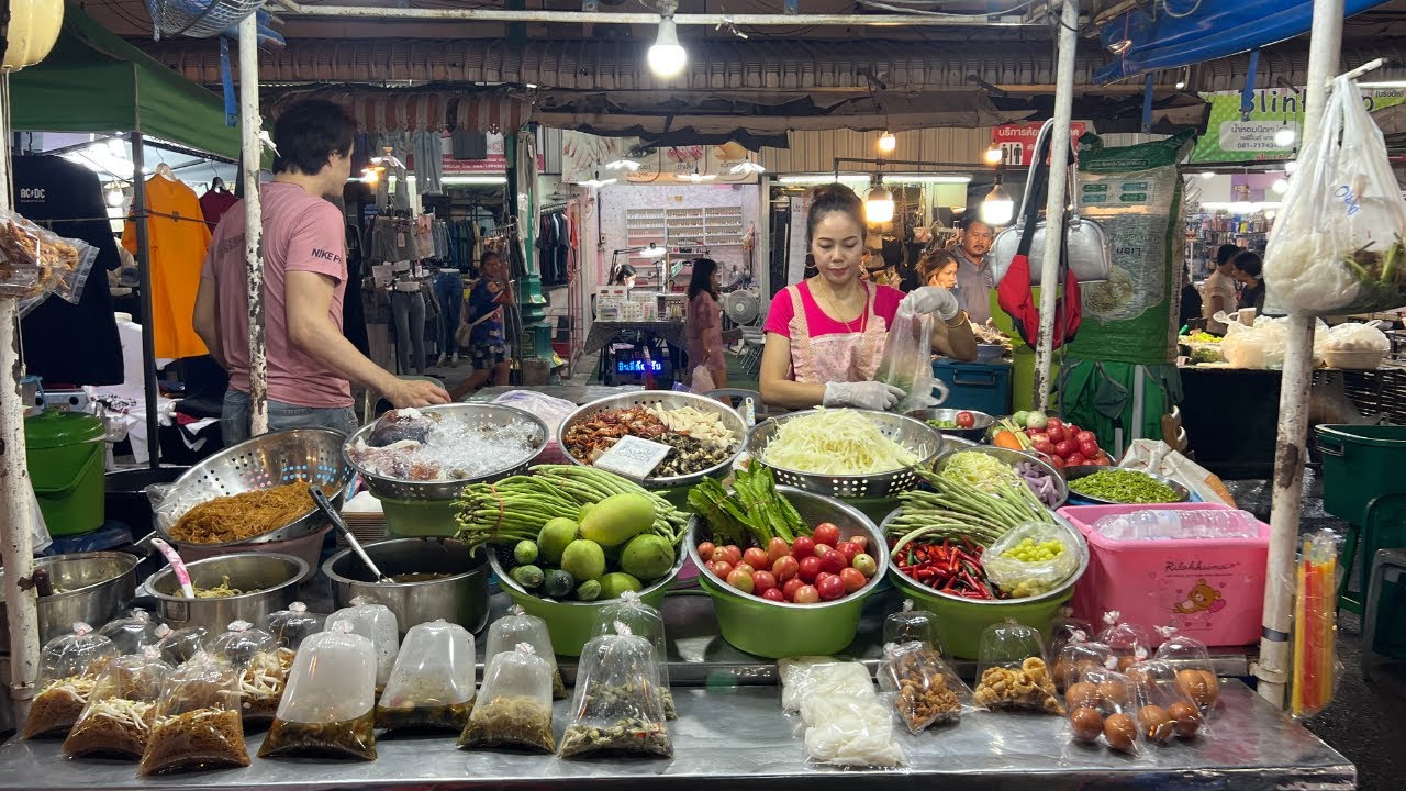 Street Food at khon kaen Night Market Thailand 12 Nov 2024