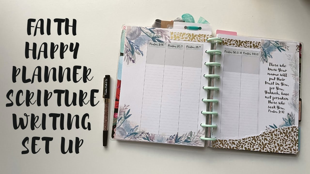 Faith Happy Planner Scripture Writing Set Up | TRUST in the Lord | Creative Faith & Co.