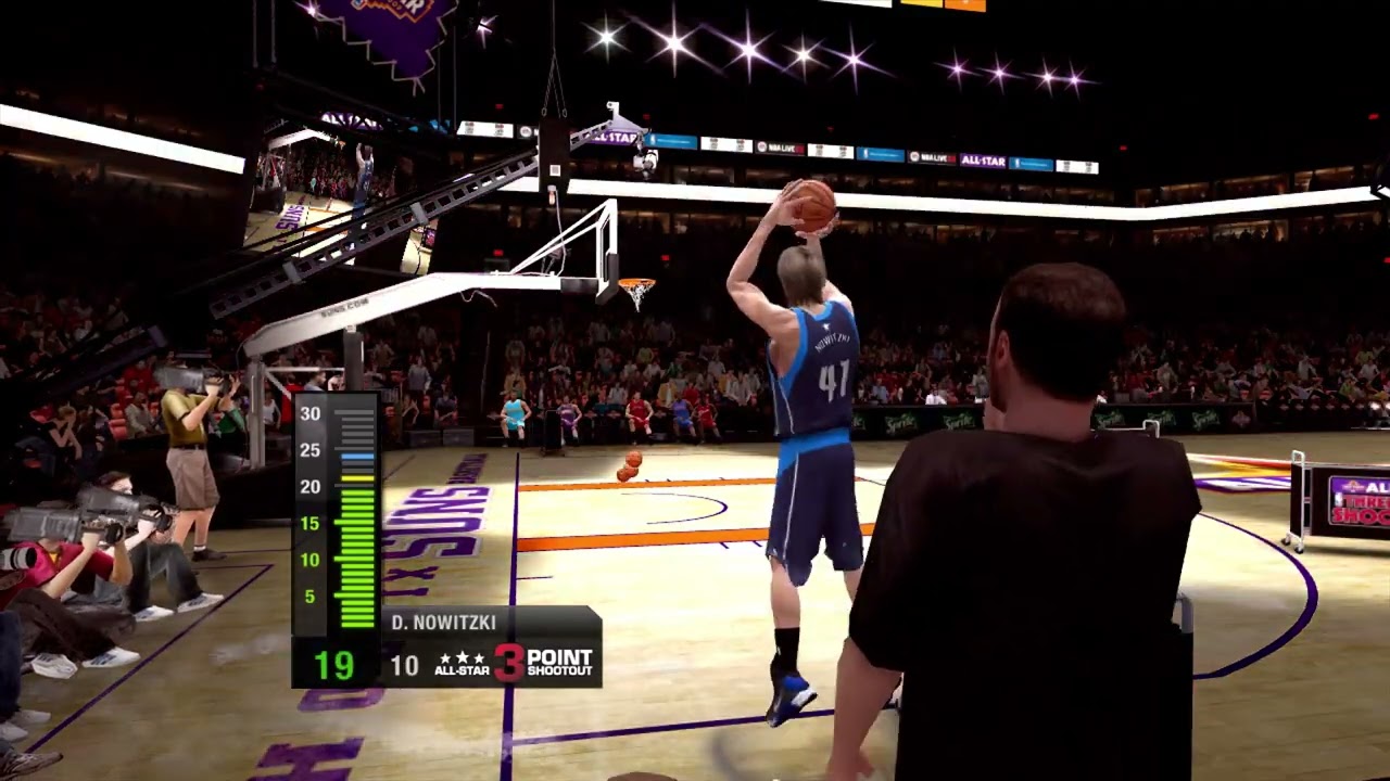 NBA Live 09 Xbox 360 Gameplay - All Star weekend - 3 Point Contest