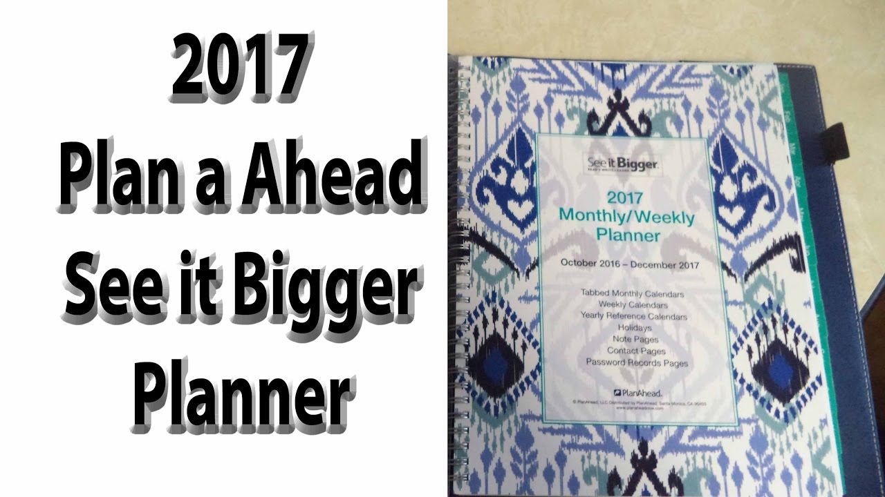 2017 See it Bigger Plan AHead Planner Review