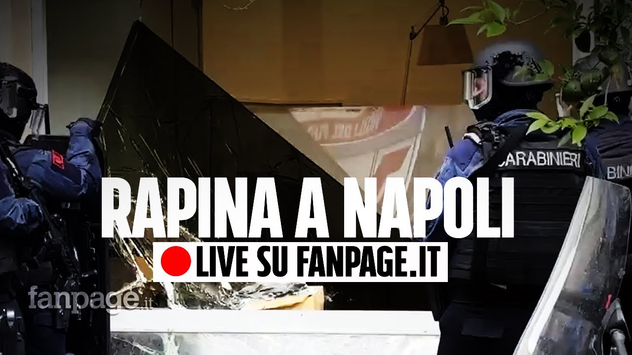 Napoli, rapina all'Arenella alla banca Credit Agricole DIRETTA VIDEO