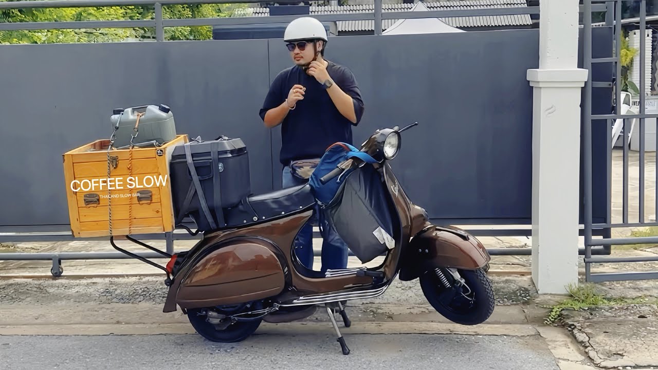 Cafe Vlog Mini Coffee Shop Truck Vespa Bar Street Food Idea Kopi Local Business Work Hard Relax Mood