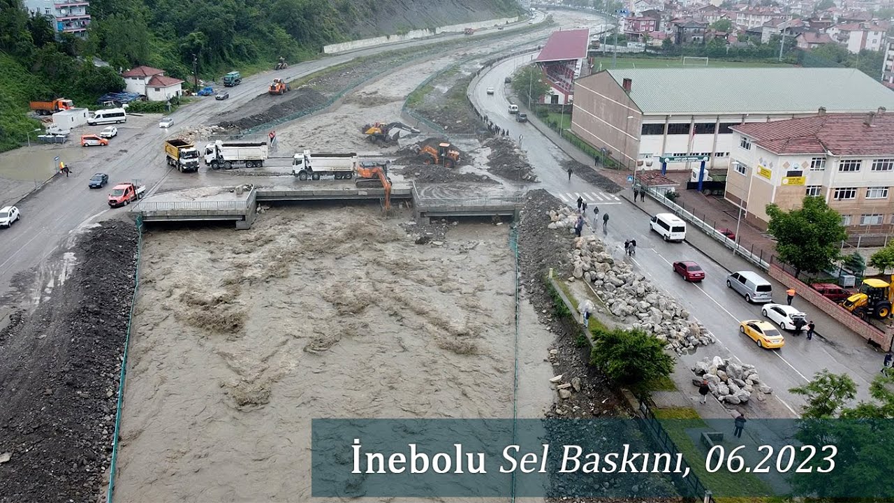 İnebolu Sel Baskını, 05.06.2023 Drone Görüntüleri — Dere Yatağı Taştı, Karadeniz Sel Felaketi