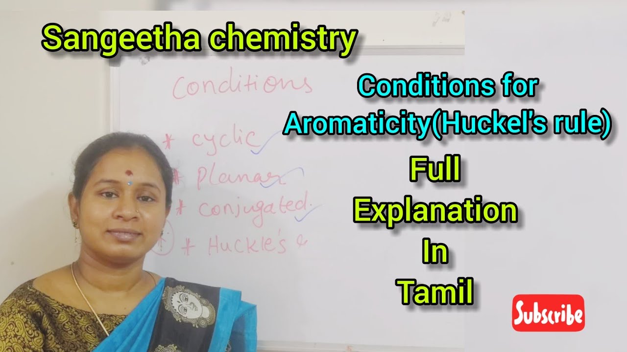 # conditions for Aromaticity#Huckel's rule#Full explanation in Tamil#