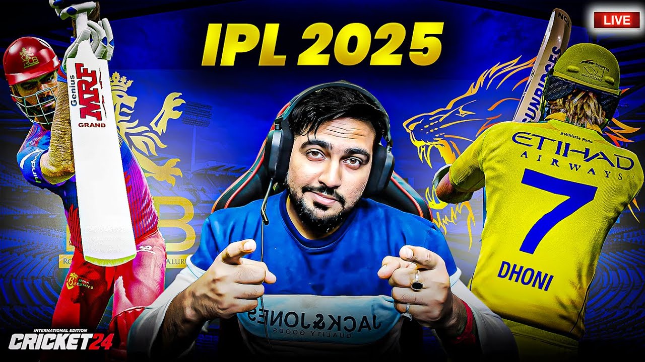 Ipl 2025 RCB vs CSK New Teams Match HARDEST Difficulty  - Cricket 24 Live - RtxVivek