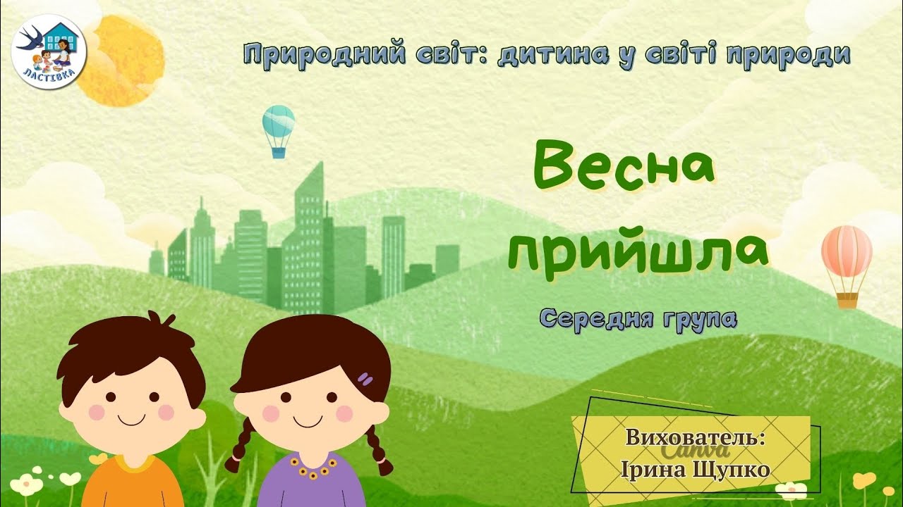 Природний світ: дитина у світі природи. Тема. Весна прийшла! Середня група 