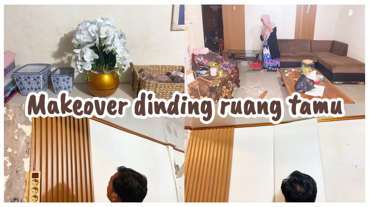 Makeover dinding ruang tamu lanjut beberes #makeover #cleaning 