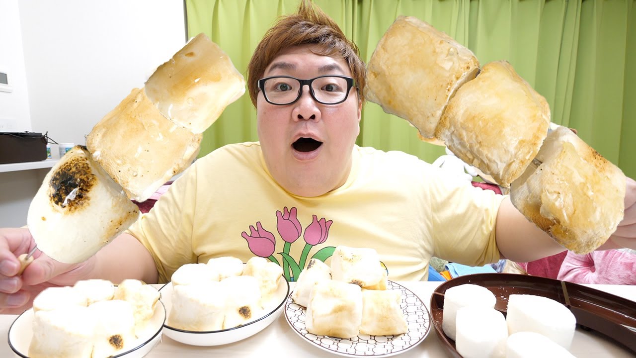初めての巨大マシュマロ飴と無限焼きマシュマロを作って爆食いしたらふわふわで激ウマすぎた【ASMR】