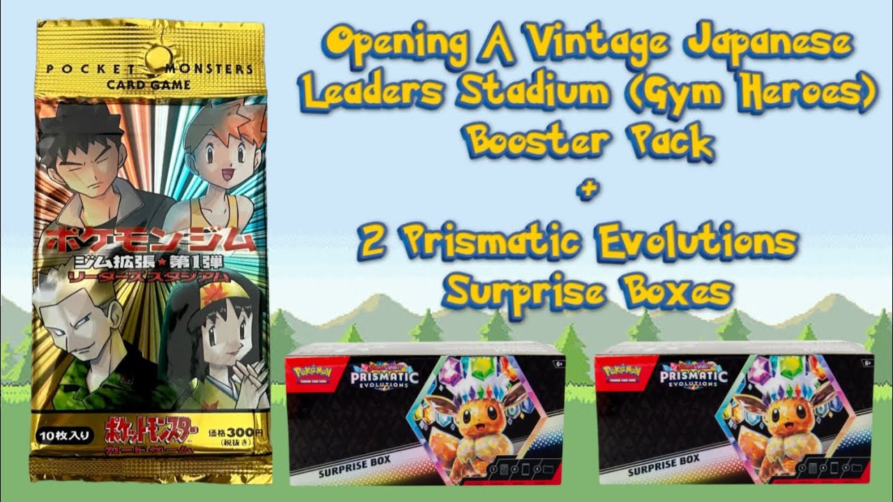Vintage Japanese Pokemon “Leaders Stadium” (Gym Heroes) & Prismatic Evolutions Surprise Box Opening!