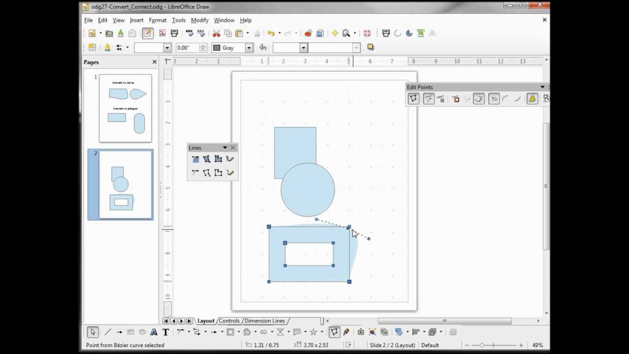 LibreOffice Draw (27) Convert to Curve