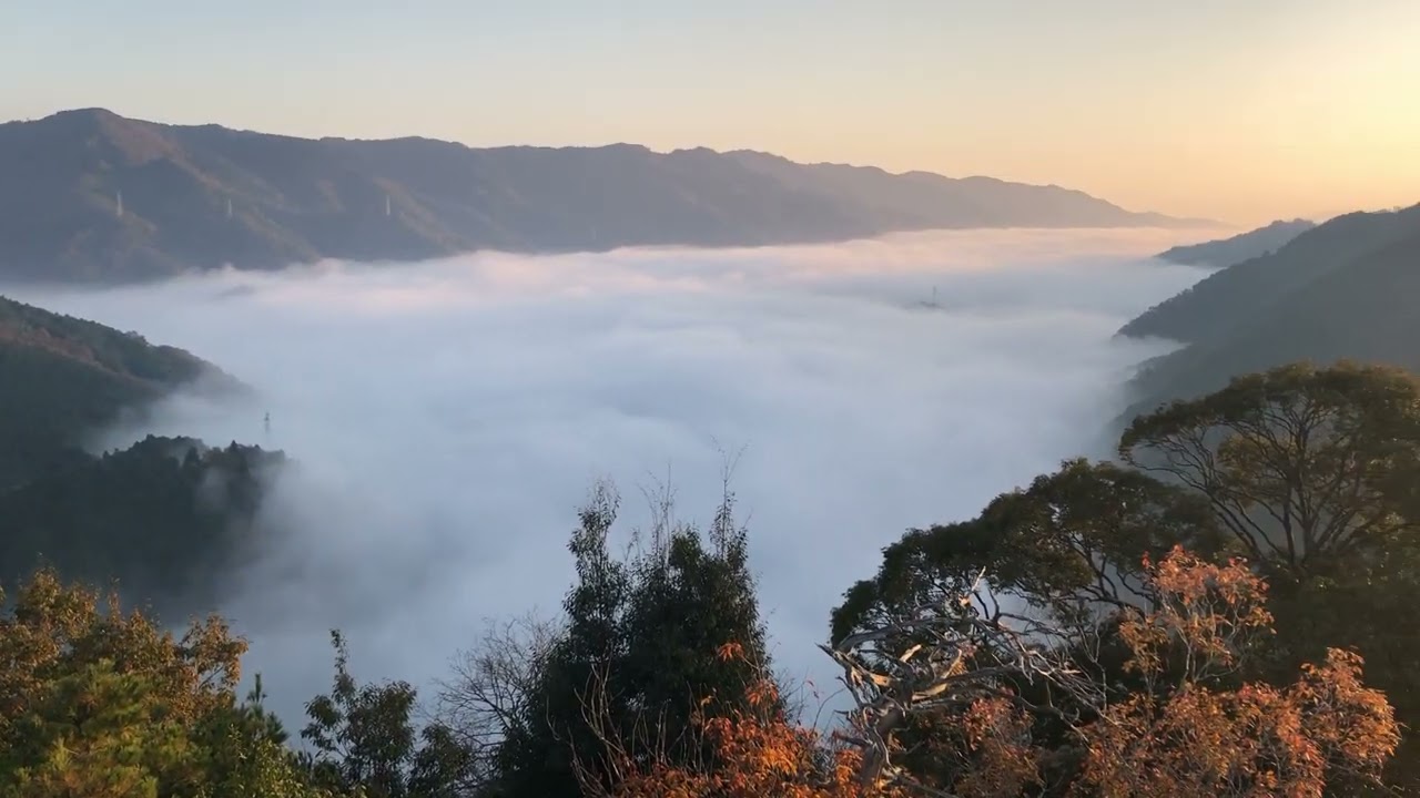 笠置寺から見える雲海（Sea of ​​clouds seen from Kasagi Temple）