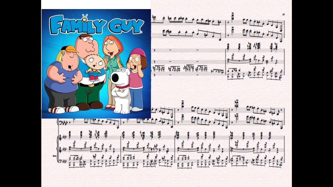 Apor SZ&Uuml;TS: Family Guy  Introduction, Theme, and Variatons (PIANO REDUCTION) - (WITH SCORE)
