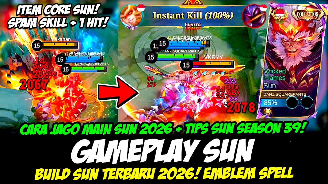 CARA JAGO MAIN SUN 2026 + TIPS SUN SEASON 39❗BUILD SUN TERBARU 2026❗GAMEPLAY SUN TOP GLOBAL