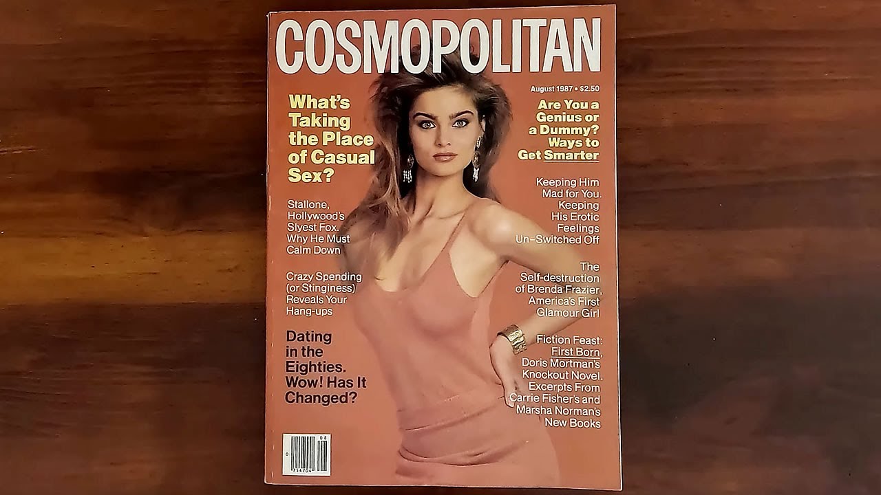 Cosmopolitan August 1987 Carine Holties, Scavullo, Sly Stallone | ASMR Magazine Flip Through